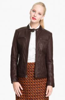 MICHAEL Michael Kors Leather Scuba Jacket (Petite)