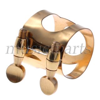 High Quality Sax Alto Saxophone Ligature Lacquer gold colored
