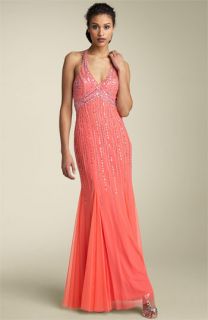 Sean Collection Sequined Stretch Mesh Dress