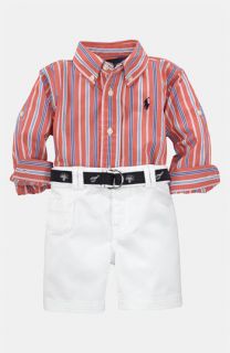 Ralph Lauren Stripe Shirt & Shorts (Infant)