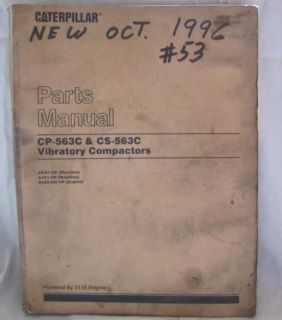 Caterpillar CP 563C CS563C Vibratory Compactors Manual