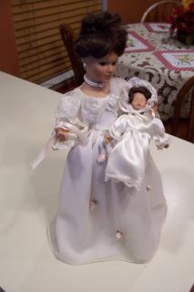 Avon Collectible Porcelain Doll Mother and Baby