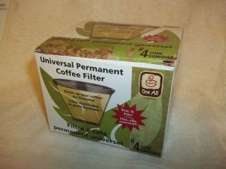 MEDELCO UNIVERSAL PERMANENT COFFEE FILTER FOR 4 CONE COFFEE POTS