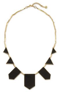 House of Harlow 1960 Leather Station Necklace