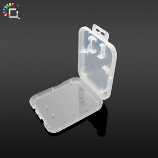 10pcs New Clear White Plastic Case Box for Mini SD Micro SD MMC Memory