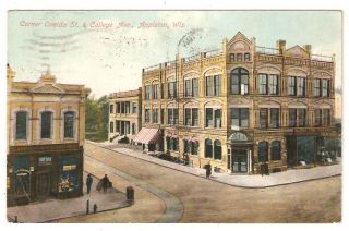 Appleton Wis Corner Oneida College Ave PM 1910