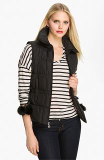 Betsey Johnson Pompom Quilted Vest