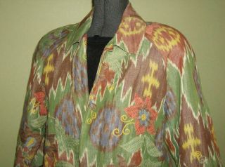 Coldwater Creek Embroidered Jacket Petite L 14 16 PL