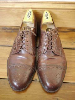 Cole Haan Made in Maine Leather Cap Toe Wingtips Brogues USA 9 D 42 5