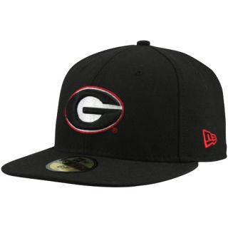 New Era Georgia Bulldogs Master 59FIFTY Fitted Baseball Hat   Black