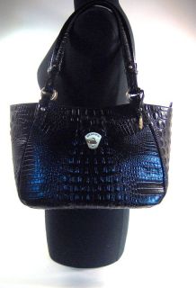 BRAHMIN Black Leather Collette Melbourne Handbag Purse NWT $275