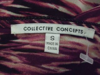 NWOT Collective Concepts Anthropologie Purple Abstract Dolman Feminine
