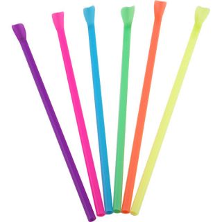 Disposable Multi Colored Spoon Straws – Case of 400