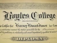Antique Diplomas Linn Grove IA Boyles College NB 12A55