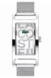 Lacoste Inspiration Rectangular Mesh Bracelet Watch