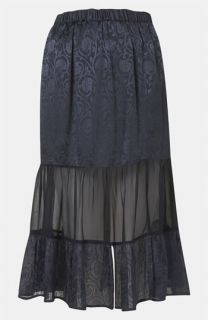 Topshop Jacquard Tiered Midi Skirt