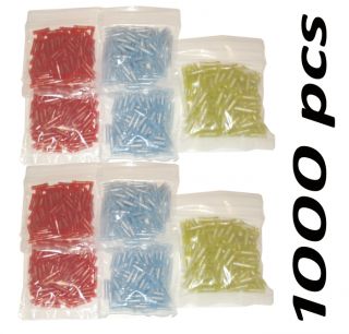 1000 Asst Butt Connectors Wire Splice Electrical Wiring All Sizes 22