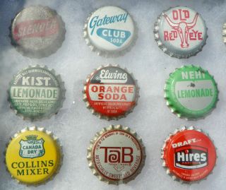 34 Vintage Collectible Lot Soda Bottle Cap Crush Nezinscot O So Coke