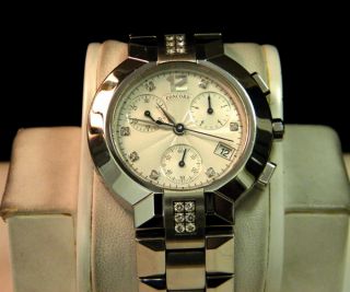  bidding on this 100 % authentic concord diamond chronograph stainless