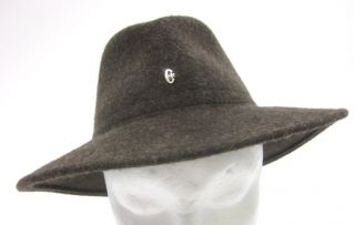 conte of florence brown wool fedora hat sz 56