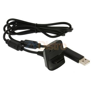 For Xbox 360 Black Wireless Controller USB Charging Cable Replacement