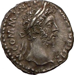 Commodus 186AD Silver RARE Ancient Roman Coin Commodus w Eagle Tipped