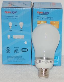 50 Compact Fluorescent Light Bulbs 18 75W CFL Looks Like Regular Bulb