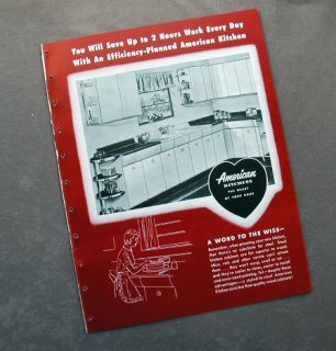  KITCHENS Catalog Steel Cabinets Base Wall AVCO Mfg Connersville IN