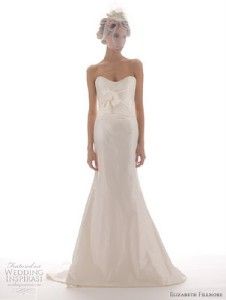Authentic Elizabeth Fillmore 3900B Adele Silk Poult Couture Bridal