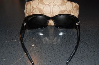 Coach Sunglass with Case Bronwen S829 Black with Silver Tone Accents