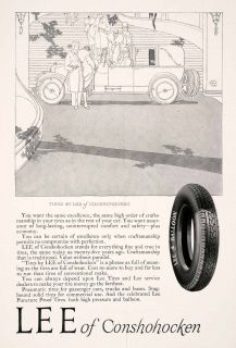 1927 Ad Lee Tires Conshohocken Automobile Car Vehicle Transportation