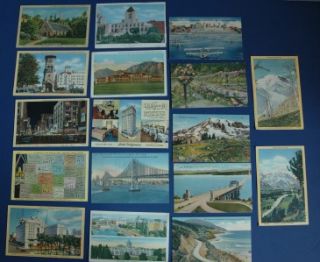 Lot of 17 Vintage Postcards US Northwest Most Linen