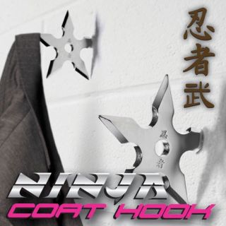 Put some punch back into your place with Ninja Star Coat Hooks