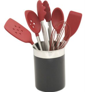 Oneida 7 Piece Stainless Steel Silicone Kitchen Cooking Tool Set