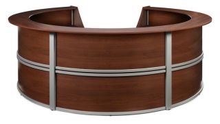 1pc Oval Round Modern Contemporary Office Reception Desk of Mar R11