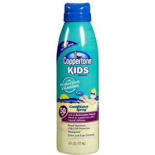 Coppertone Kids Continuous Spray SPF 50 Twinpack 6 Ounce Bottles