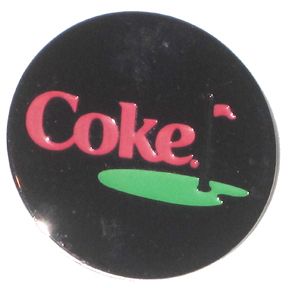 Coca Cola Coke Soda Golf Course Green Golfer Lapel Pin