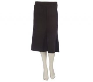 Susan Graver Soho Ponte Pull on Skirt with Elastic Waistband