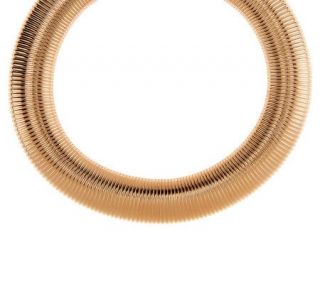 Bronzo Italia 18 Bold Polished Tubogas Collar Necklace —