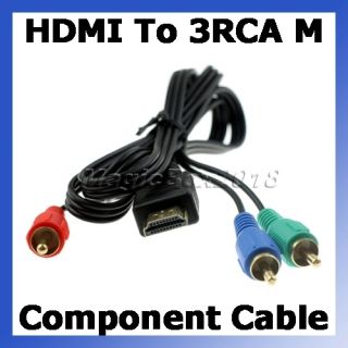 New HDMI to 3RCA 3 RCA Video Component Convert Cable