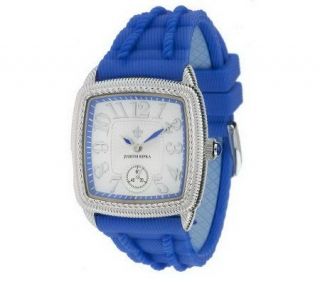 Judith Ripka Silicone and Stainless Steel Adjustable Watch   J270423