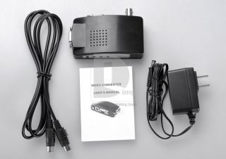 BNC s Video to VGA Converter Box Adapter PC XGA to UXGA 3D DVD CCTV