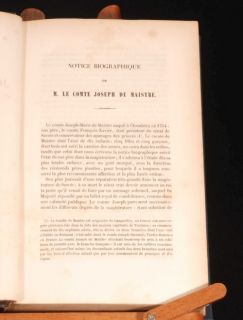 1851 2vol Lettres Et Opuscules Joseph de Maistre Essays