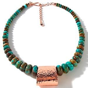  King Mine Finds Anhui Turquoise Copper Gallery Necklace Pendant