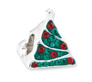 Prerogatives Sterling Crystal Christmas Tree Bead —