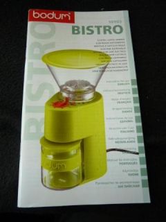 Bodum Bistro Orange Electric Burr Coffee Grinder