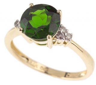 80 ct tw RussianDiopside & Diamond Accent Ring 14K Gold —