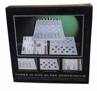 in One Glass Compendium Chess Backgammon Checkers