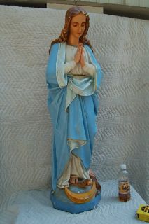 Antique Statue of Mary Immaculate Conception 42 HT