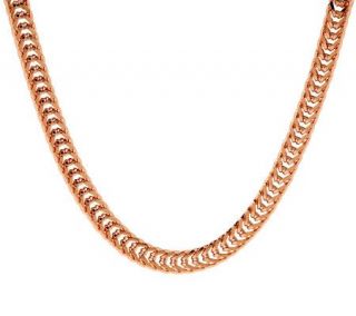 Bronzo Italia 16 Woven Rectangular Wheat Chain Necklace —